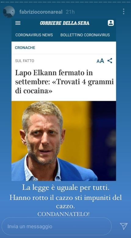 Corona contro Lapo