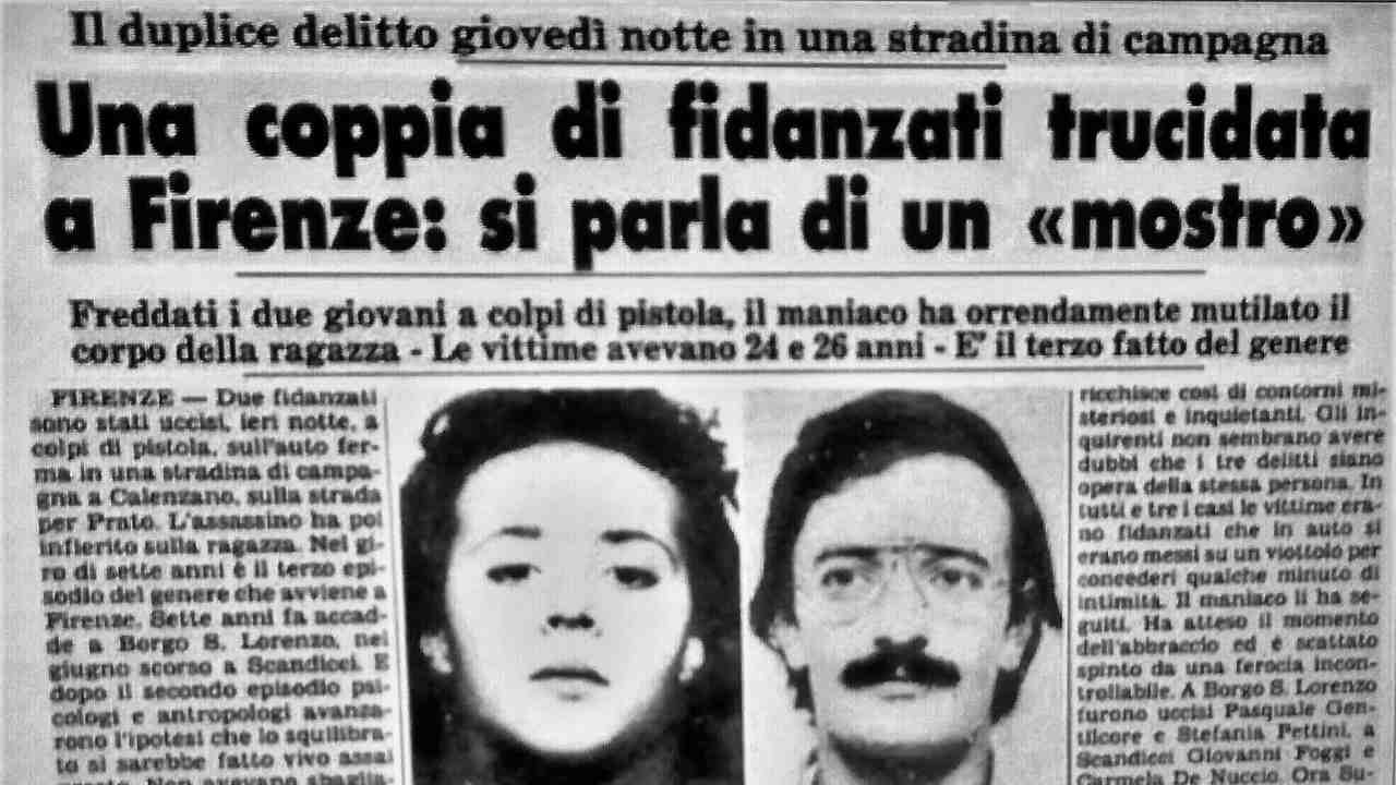 Mostro di Firenze prima pagina