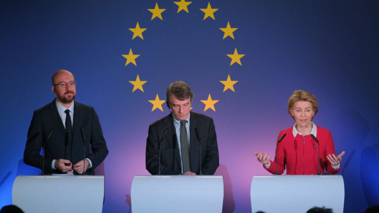 Charles Michel , David Sassoli , Ursula von der Leyen GettyImages