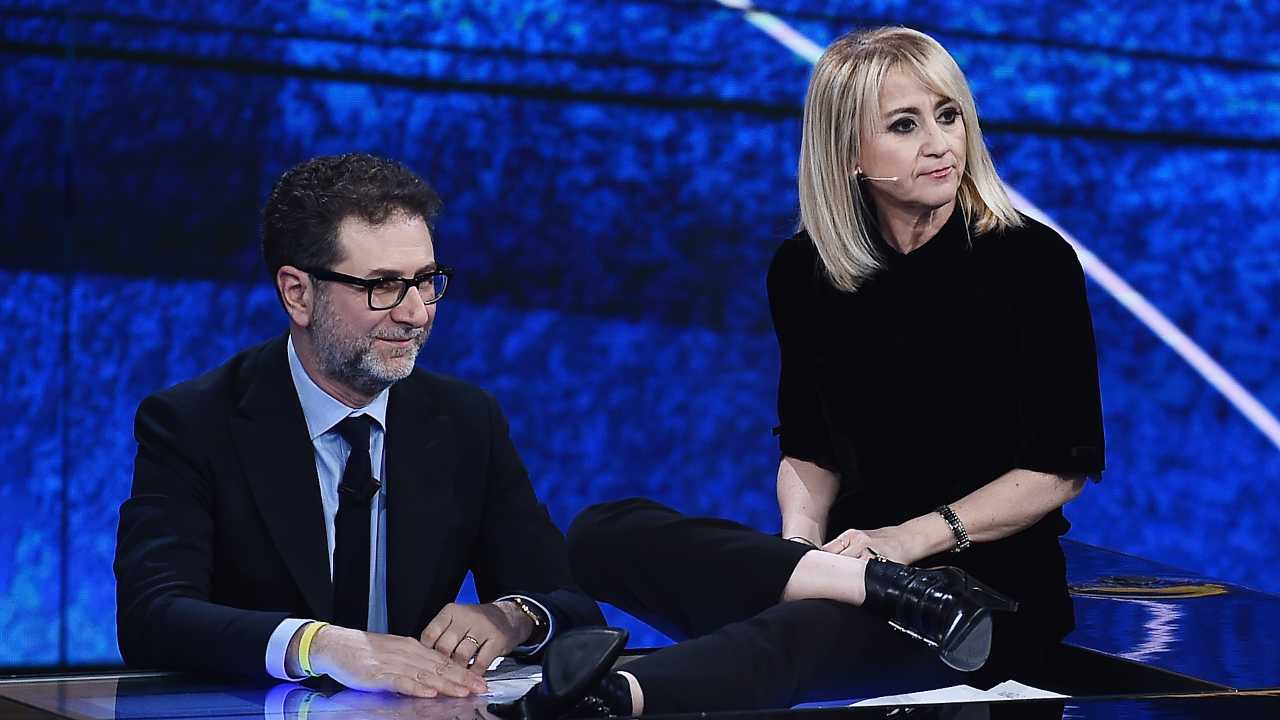 Fabio Fazio e Luciana Littizzetto in studio