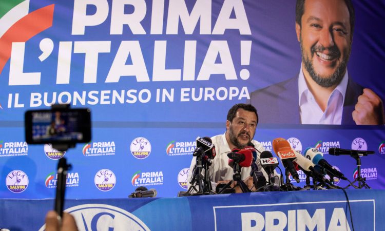 Matteo Salvini in conferenza stampa