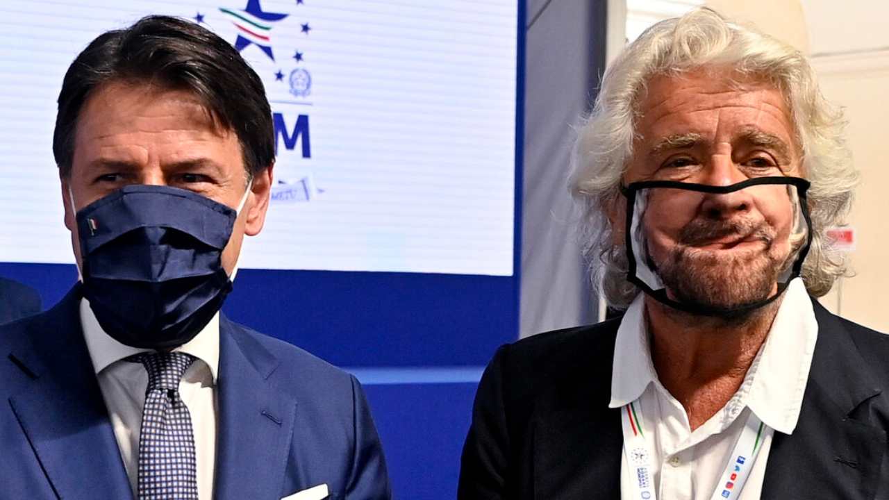 Conte insieme a Grillo