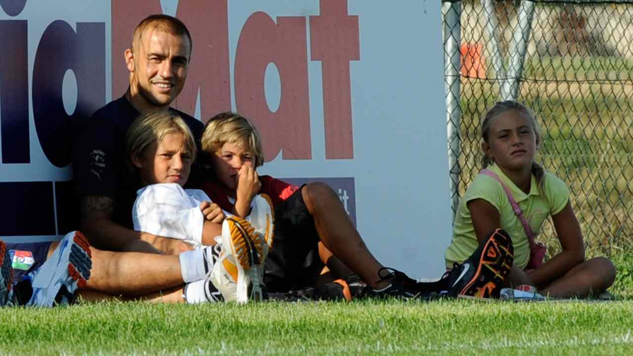 Fabio Cannavaro ed i figli 