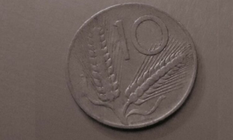 monete 10 lire con errore di conio