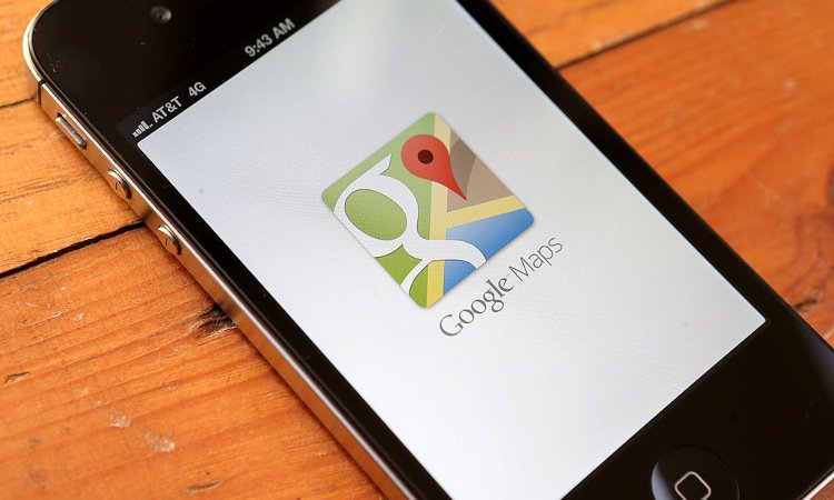 Il simbolo di Maps su un cellulare