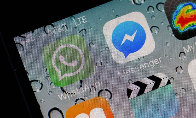 Il logo di Whatsapp e quello di Messenger