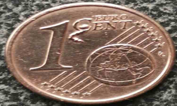 Moneta da un centesimo con errore