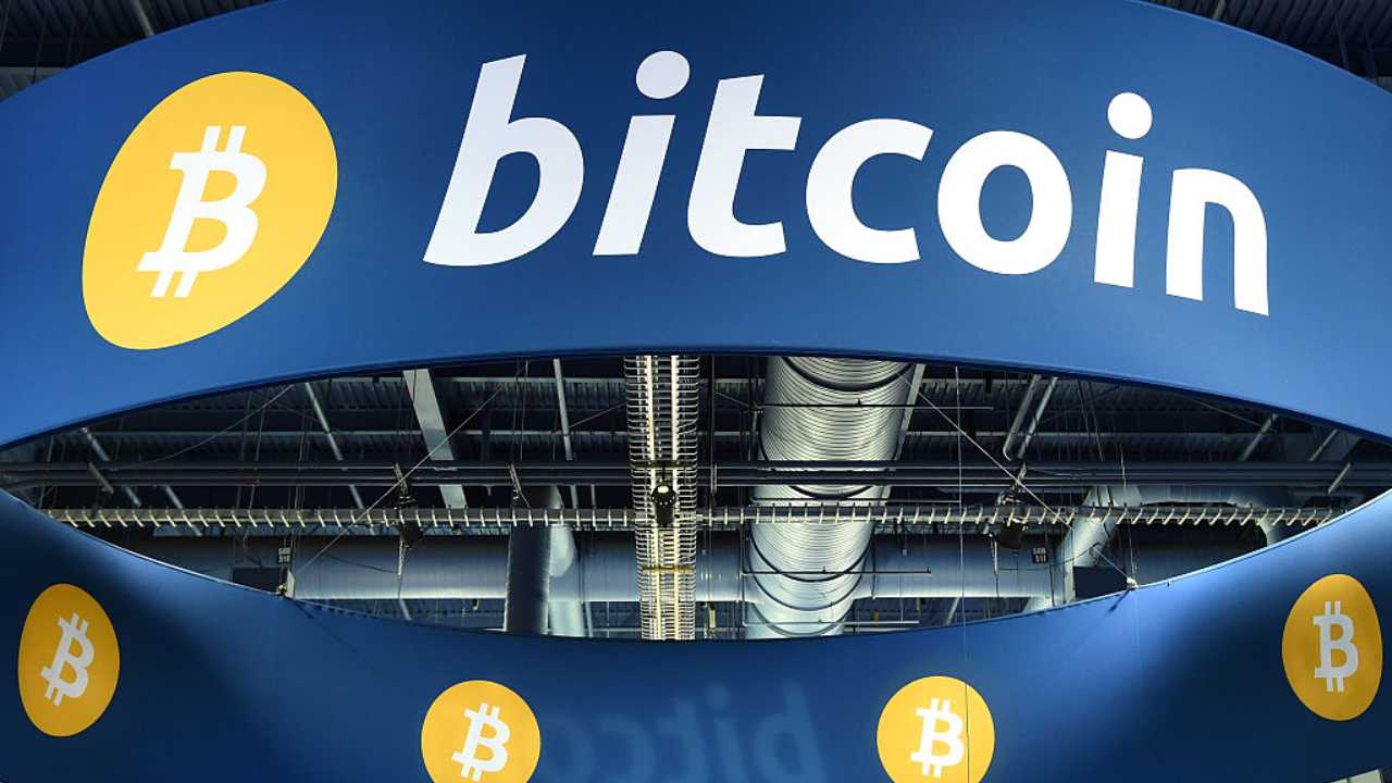 Una insegna inerente ai Bitcoin