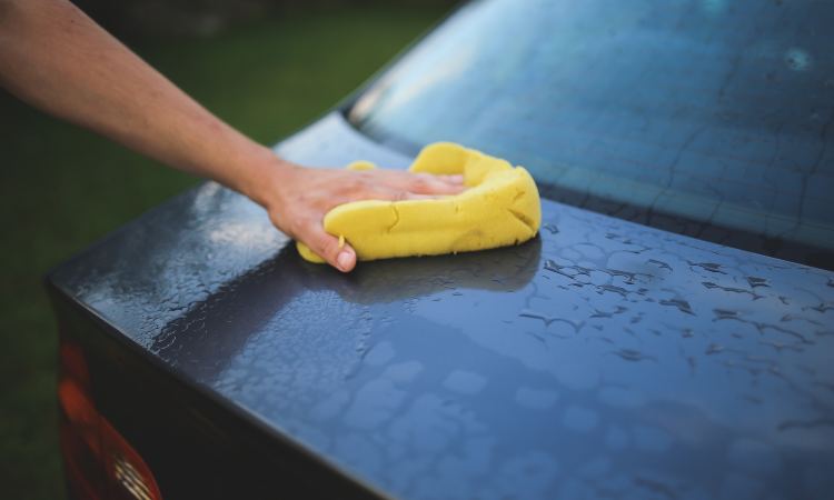 pulizia esterno dell'auto 