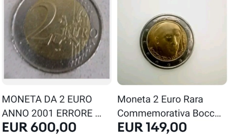 Due monete in vendita su Ebay