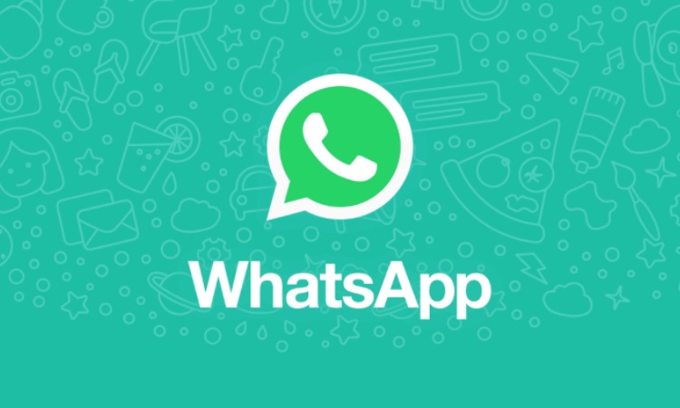 Il logo verde di Whatsapp con sfondo celeste