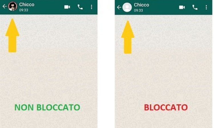 Un utente bloccato su Whatsapp e uno no 