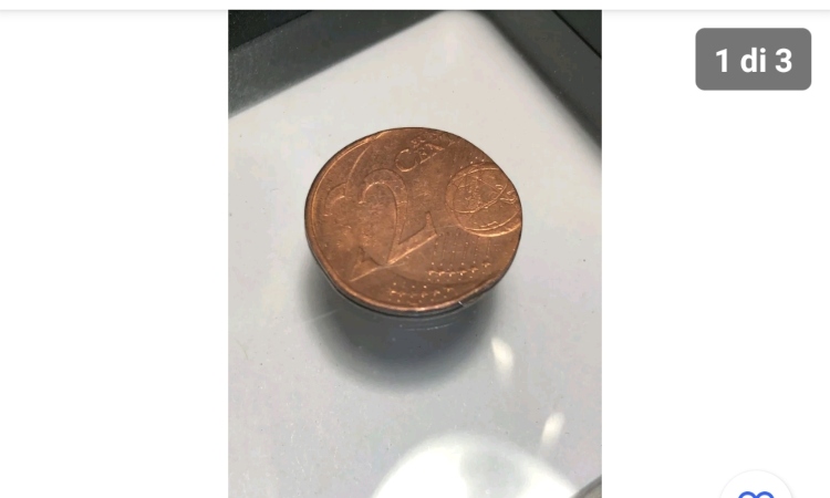 Un errore di conio madornale su una moneta da 2 centesimi