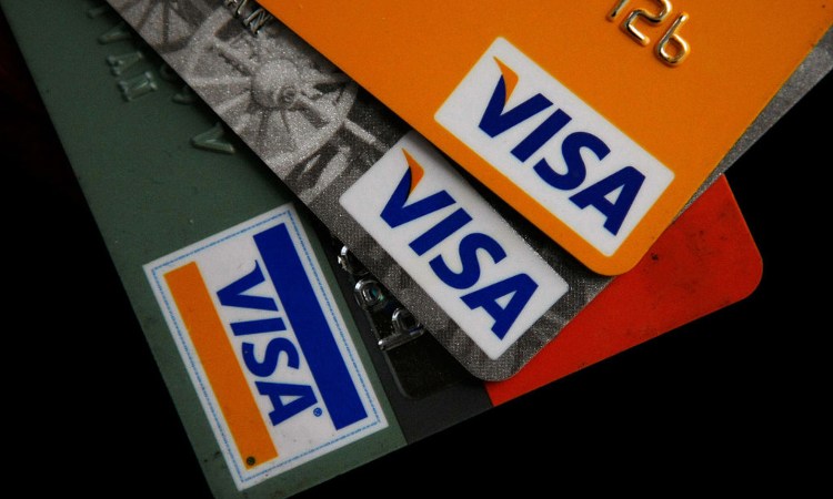 Un po' di carte di credito della Visa