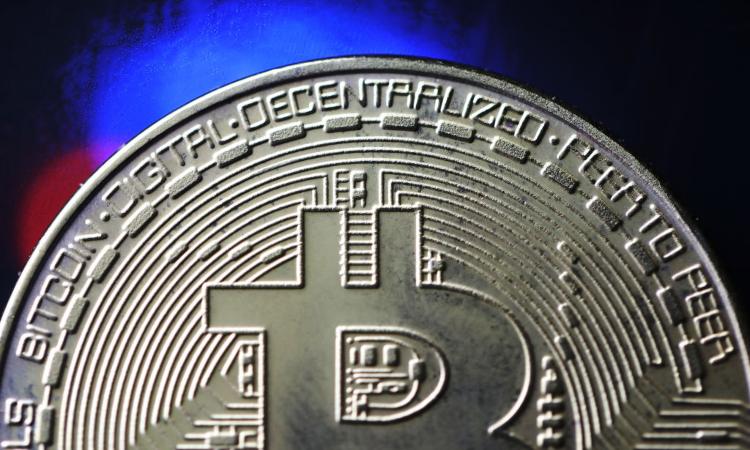 Una moneta della criptovaluta Bitcoin