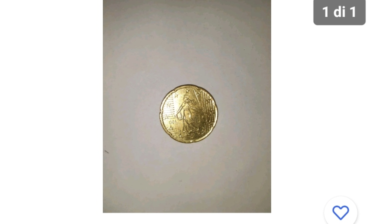 Una moneta da 20 centesimi introvabile