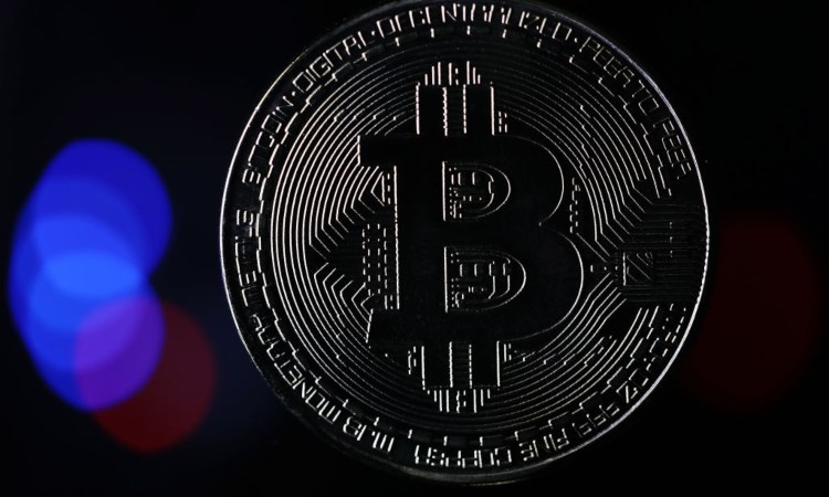 Una moneta della token Bitcoin