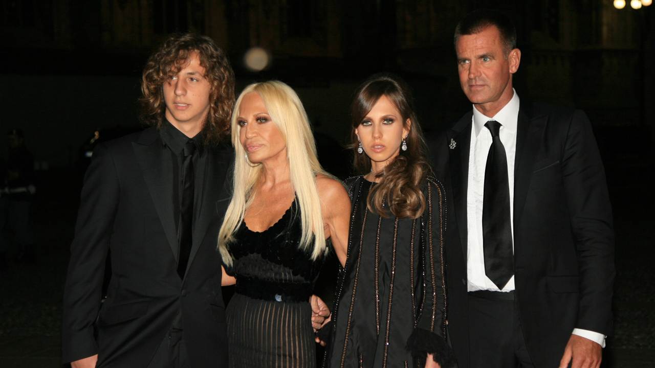 Donatella Versace e la sua famiglia