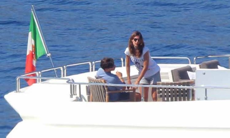 Silvia e Pier sullo yacht 