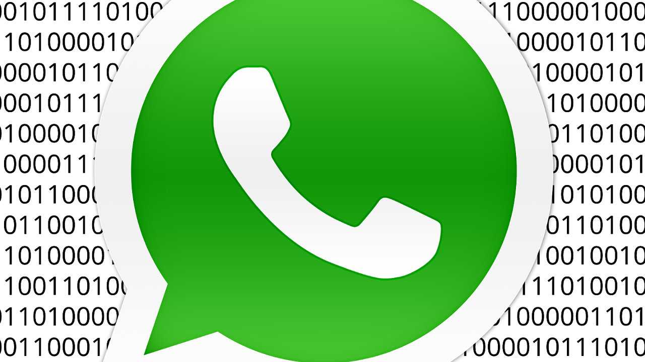 Il logo di Whatsapp con dei numeri sullo sfondo