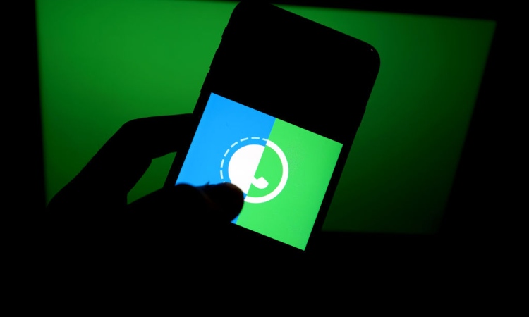 Un logo diviso fra Whatsapp e Signal