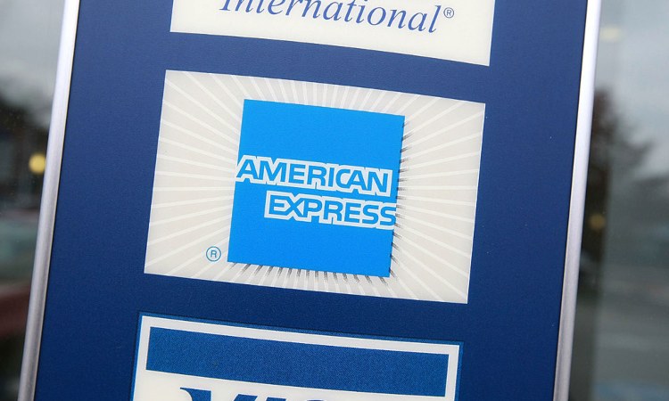 Una scritta inerente all'American Express