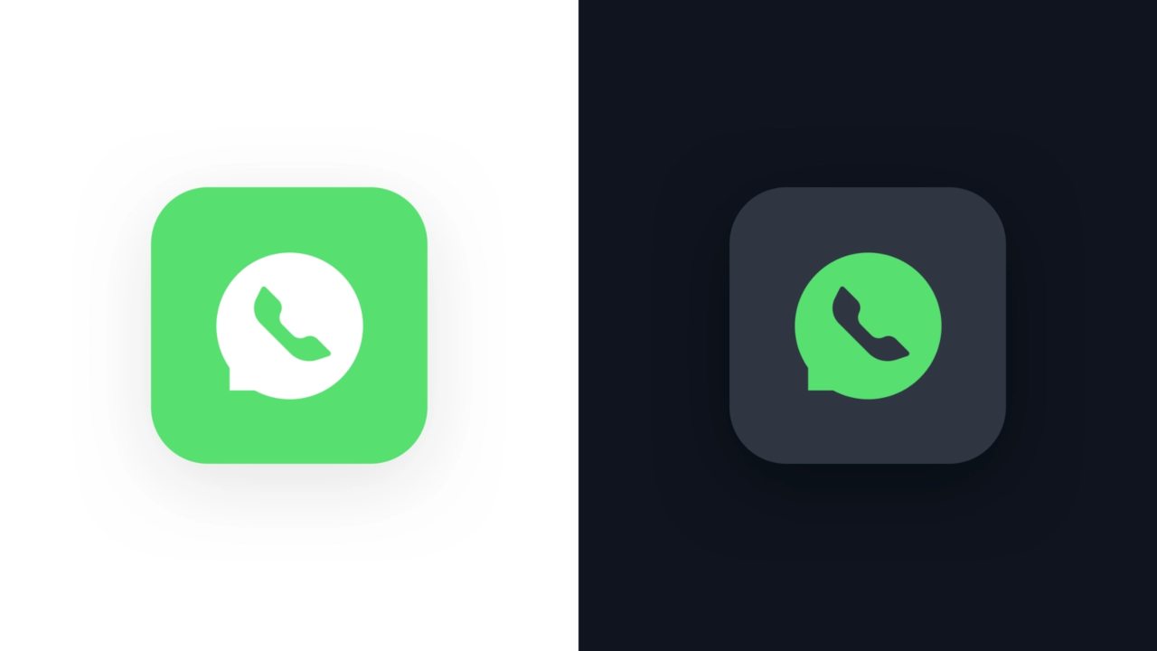 Due loghi di Whatsapp con diversi colori