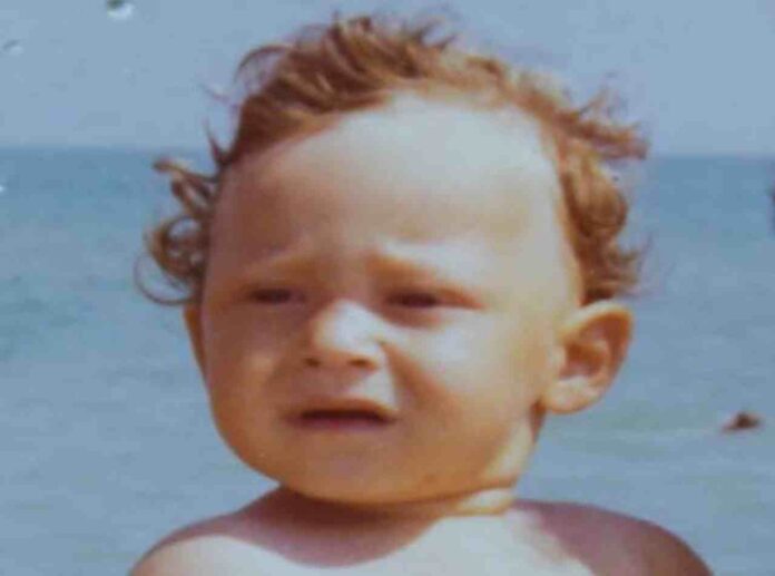 Francesco Totti in una fotografia da bambino