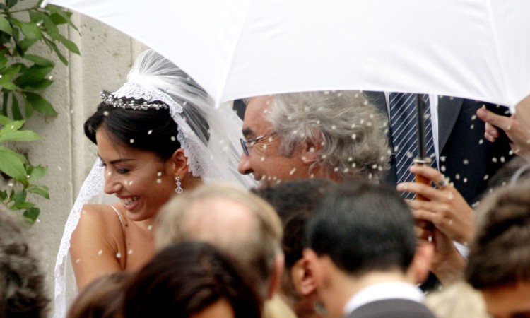 La coppia Briatore- Gregoraci durante il loro matrimonio