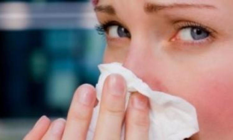 Una ragazza con un fazzoletto fra le mani