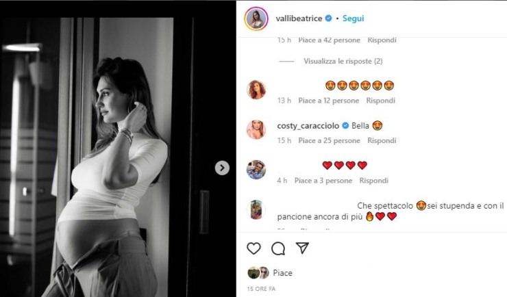 Beatrice Valli incinta: lo scatto