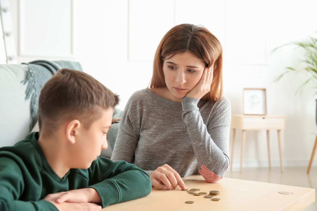 Mamma separata con il suo bambino