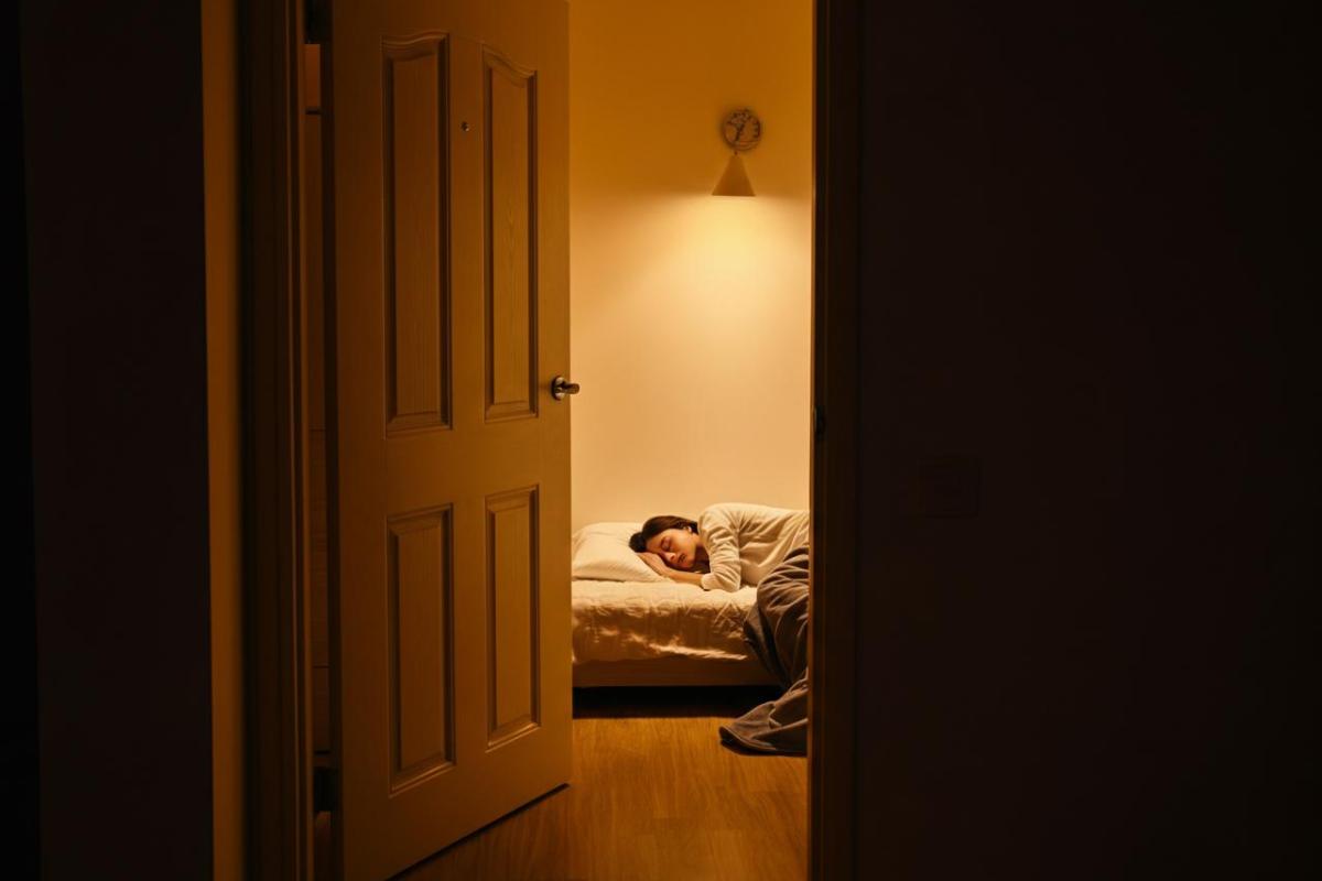 l'abitudine di dormire con la porta chiusa