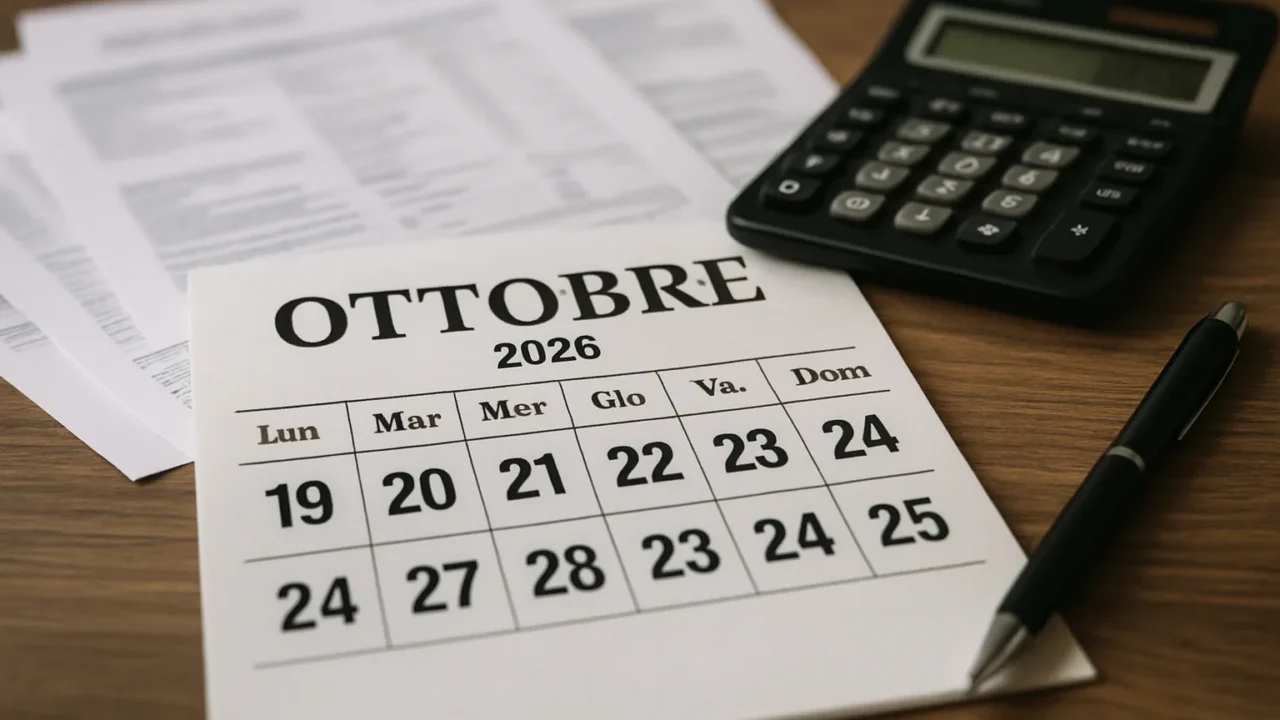 Scadenze fiscali 19-25 ottobre: tutti i pagamenti da non perdere