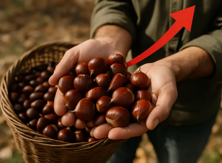 Castagne a 3,50 euro al chilo, prezzi in rialzo del 64,7% rispetto al 2025: perché